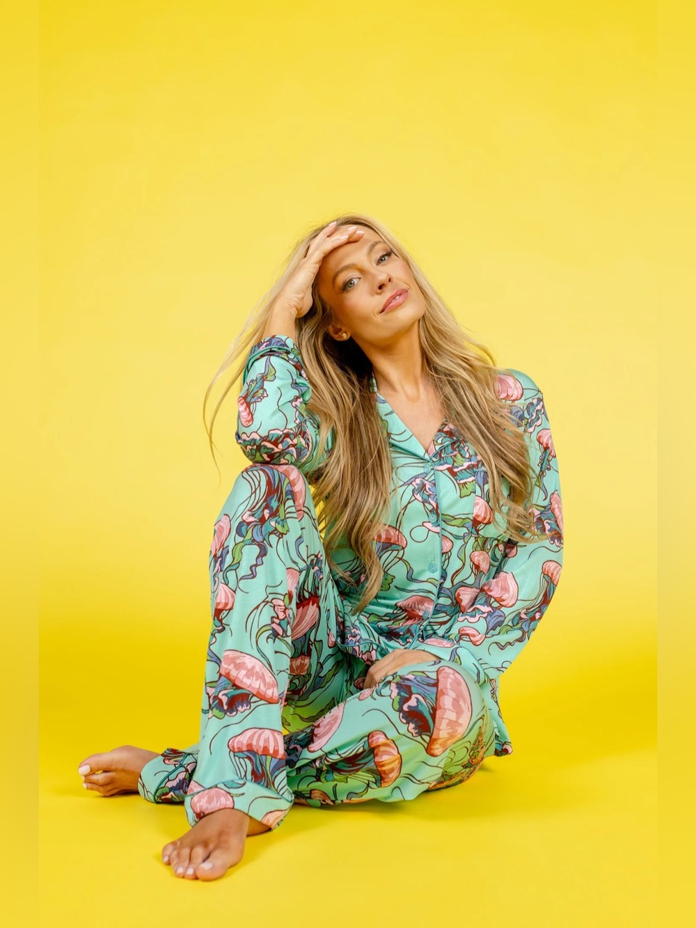 In My Sundays Jellyfish Dreams Long Sleeve & Pant Pajama Set